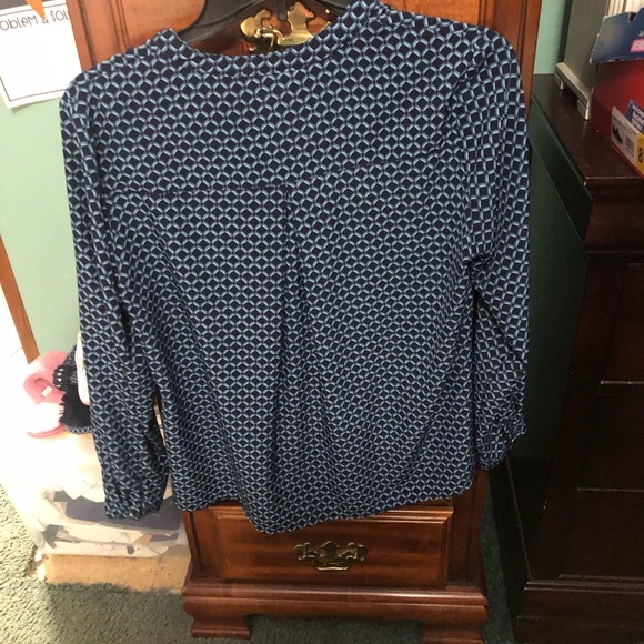 NWOT Appleseed’s Petites Utility Blouse Metal Trimmed Pockets SP Dark Blue - Picture 5 of 6